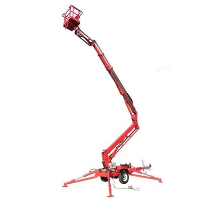 comprare 14m 200kg rimorchio montato articolare Boom Lift batteria o rimorchio a gas Man Lift online manufacture