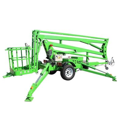 comprare 14 m di altezza rimorchiato Cherry Picker Articulato rimorchio secchio di sollevamento braccio pieghevole online manufacture