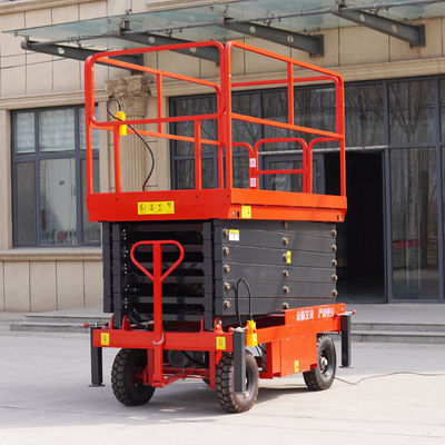 comprare 2m a 4m Mini Mobile Scissor Lift 300kg Portatile Lift piattaforma idraulica online manufacture