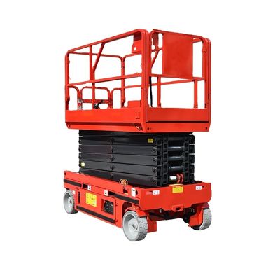 comprare 10m 12m 320kg Elettrico self-propelled scissor lift lavoro aereo mobile uomo piattaforma di sollevamento online manufacture