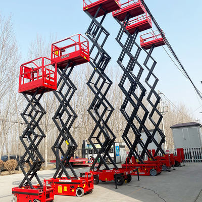 comprare Self-propelled Scissor Lift 8m 10m 12m 14m Hydraulic Scissor Lift Platform fabbricazione online