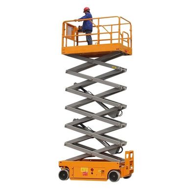 Giallo 450KG Portatile elevatore a forbice idraulica 8m auto-propulsione ascensore aereo