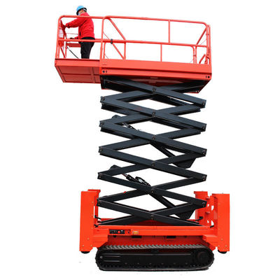 8m 10m self-propelled hydraulic scissor crawler lift per il lavoro aereo