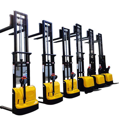 Transpallet elettrico con timone da 1 tonnellata, 2t, 3,5m, carrello elevatore impilatore completamente elettrico