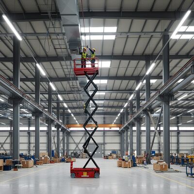 Elevatore per forbici elettrici industriali 6m 8m 10m Piattaforma di sollevamento per lavori aerei