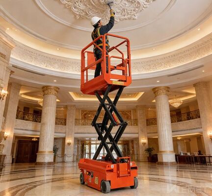 Mini piattaforma elevatrice a forbice leggera 4m 6m Piccolo sollevatore elettrico semovente