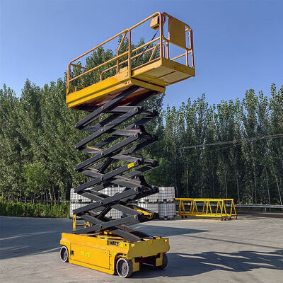 Piattaforma di lavoro aereo mobile idraulica elettrica dell'ascensore di forbici di 14m 16m 230kg