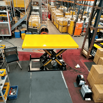 Piattaforma elevatrice fissa a forbice Tavolo elevatore stazionario idraulico elettrico da 4 tonnellate 1,4 m