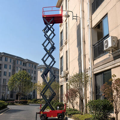 Sollevatore mobile idraulico a forbice con piattaforma elevatrice a forbice da 12 m e 500 kg