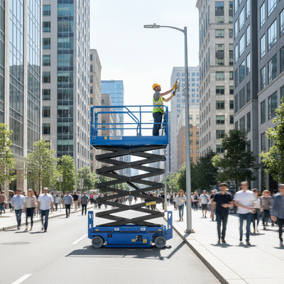 Piattaforma di lavoro aereo mobile idraulica a forbice 6m 8m 10m 450kg