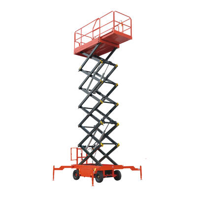 Piccola piattaforma elevatrice elettrica mobile a forbice da 6 m - 10 m 2000 kg