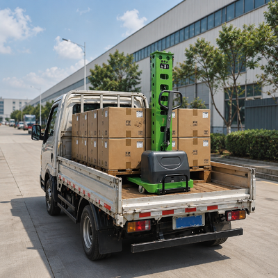 Sollevatore per pallet portatile con impilatore elettrico autocaricante da 1000 kg 1,6 m