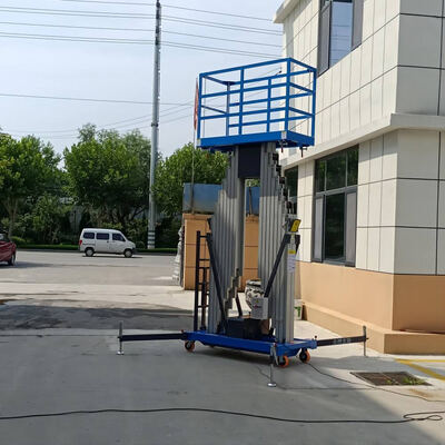 Elevatore a doppio albero pieghevole elettrico idraulico in lega di alluminio