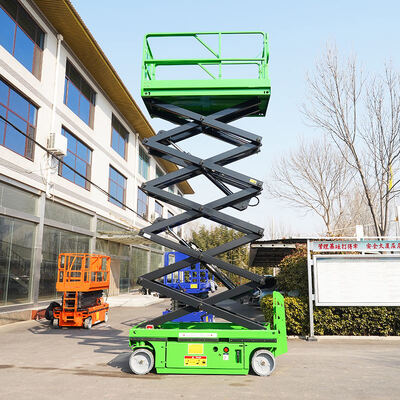 Piattaforma Elevatrice Elettrica Semovente a Pantografo Capacità 320kg Altezza Operativa 12m