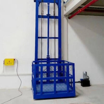 Sollevatore idraulico elettrico verticale a parete per magazzino